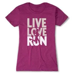 Women's Everyday Runners Tee - Live Love Run Silhouette -goneforarun Sales 2023 tr 40060 LUSHBERRY FLAT