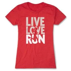 Women's Everyday Runners Tee - Live Love Run Silhouette -goneforarun Sales 2023 tr 40060 RED FLAT