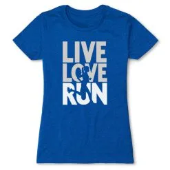 Women's Everyday Runners Tee - Live Love Run Silhouette -goneforarun Sales 2023 tr 40060 ROYAL FLAT