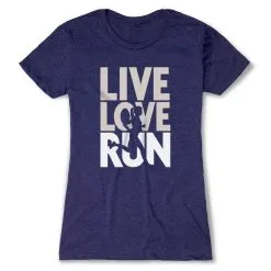 Women's Everyday Runners Tee - Live Love Run Silhouette -goneforarun Sales 2023 tr 40060 STORMINDIGO FLAT