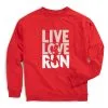 Running Raglan Crew Neck Pullover - Live Love Run Silhouette -goneforarun Sales 2023 tr 40064 RED MAIN