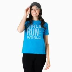 Running Short Sleeve T-Shirt - Girls Run The World® -goneforarun Sales 2023 tr 40253 TURQUOISE FEMALEGFAR
