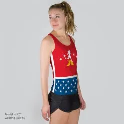 Women's Performance Tank Top - Super Runner With Stars 8 Women's Performance Tank Top - Super Runner With Stars -goneforarun Sales 2023 tr 40628 MODELFRONT