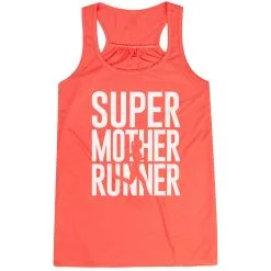 Flowy Racerback Tank Top - Super Mother Runner -goneforarun Sales 2023 tr 40632 CORAL MAIN