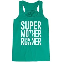 Flowy Racerback Tank Top - Super Mother Runner -goneforarun Sales 2023 tr 40632 GREEN MAIN