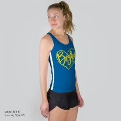 Women's Performance Tank Top - Love The Run Boston 26.2 -goneforarun Sales 2023 tr 40657 MODELFRONT