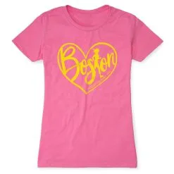 Women's Everyday Runners Tee - Love The Run Boston 26.2 -goneforarun Sales 2023 tr 40658 HOTPINK