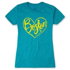 Women's Everyday Runners Tee - Love The Run Boston 26.2 -goneforarun Sales 2023 tr 40658 TEAL