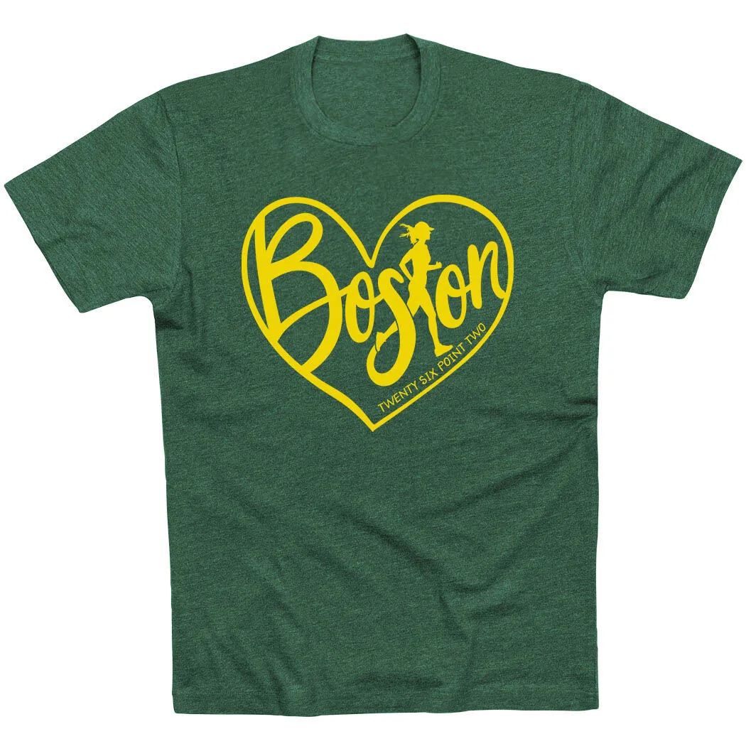 Running Short Sleeve T-Shirt - Love The Run Boston 26.2 8 Running Short Sleeve T-Shirt - Love The Run Boston 26.2 - Image 6