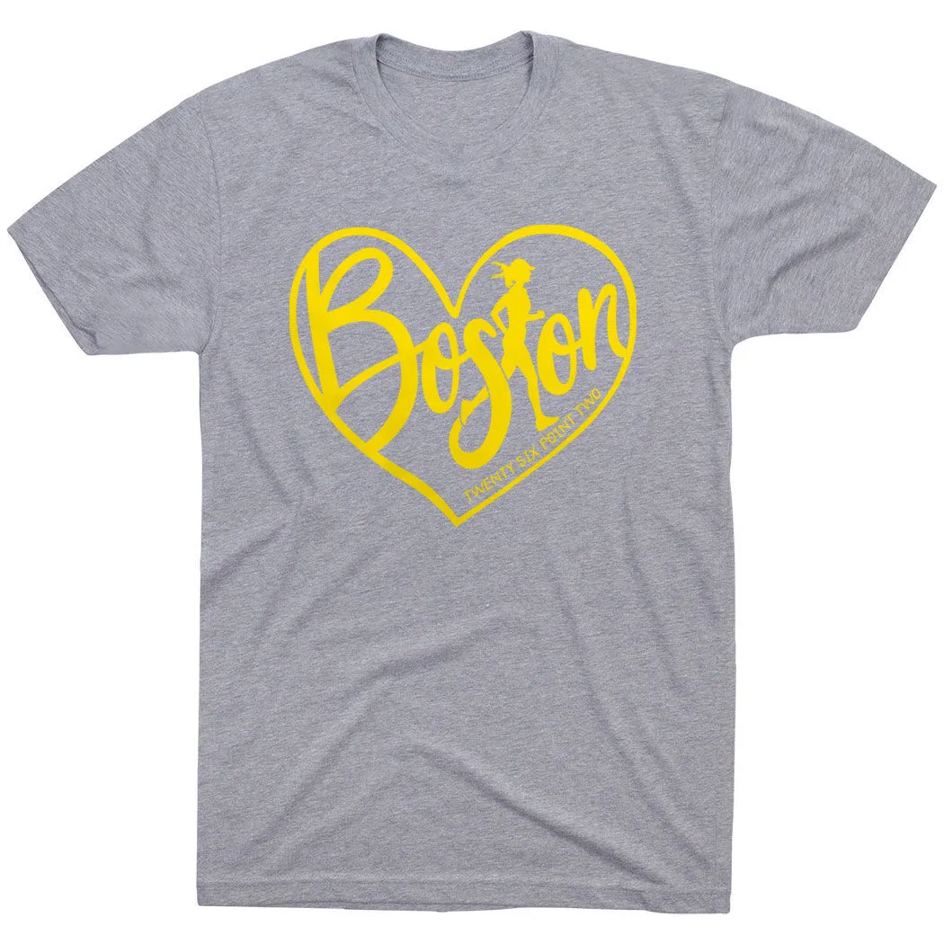Running Short Sleeve T-Shirt - Love The Run Boston 26.2 9 Running Short Sleeve T-Shirt - Love The Run Boston 26.2 - Image 7