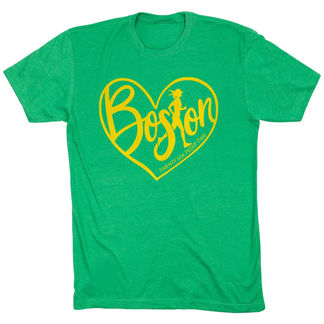 Running Short Sleeve T-Shirt - Love The Run Boston 26.2 10 Running Short Sleeve T-Shirt - Love The Run Boston 26.2 - Image 8