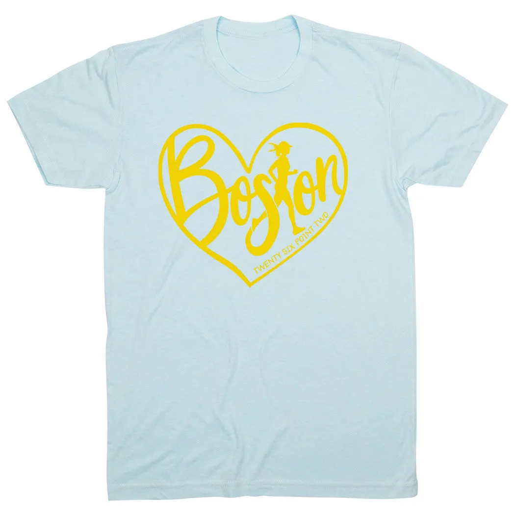 Running Short Sleeve T-Shirt - Love The Run Boston 26.2 11 Running Short Sleeve T-Shirt - Love The Run Boston 26.2 - Image 9