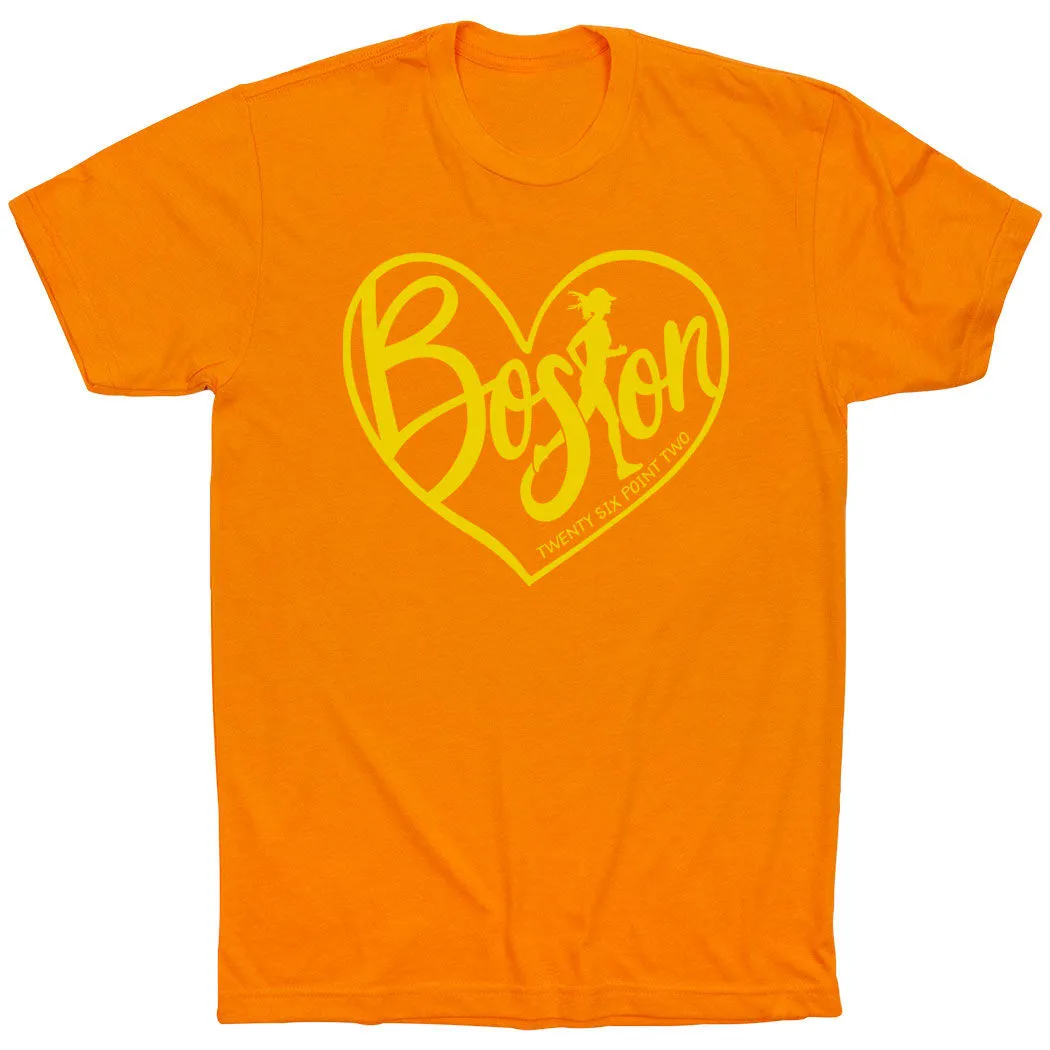 Running Short Sleeve T-Shirt - Love The Run Boston 26.2 14 Running Short Sleeve T-Shirt - Love The Run Boston 26.2 - Image 12