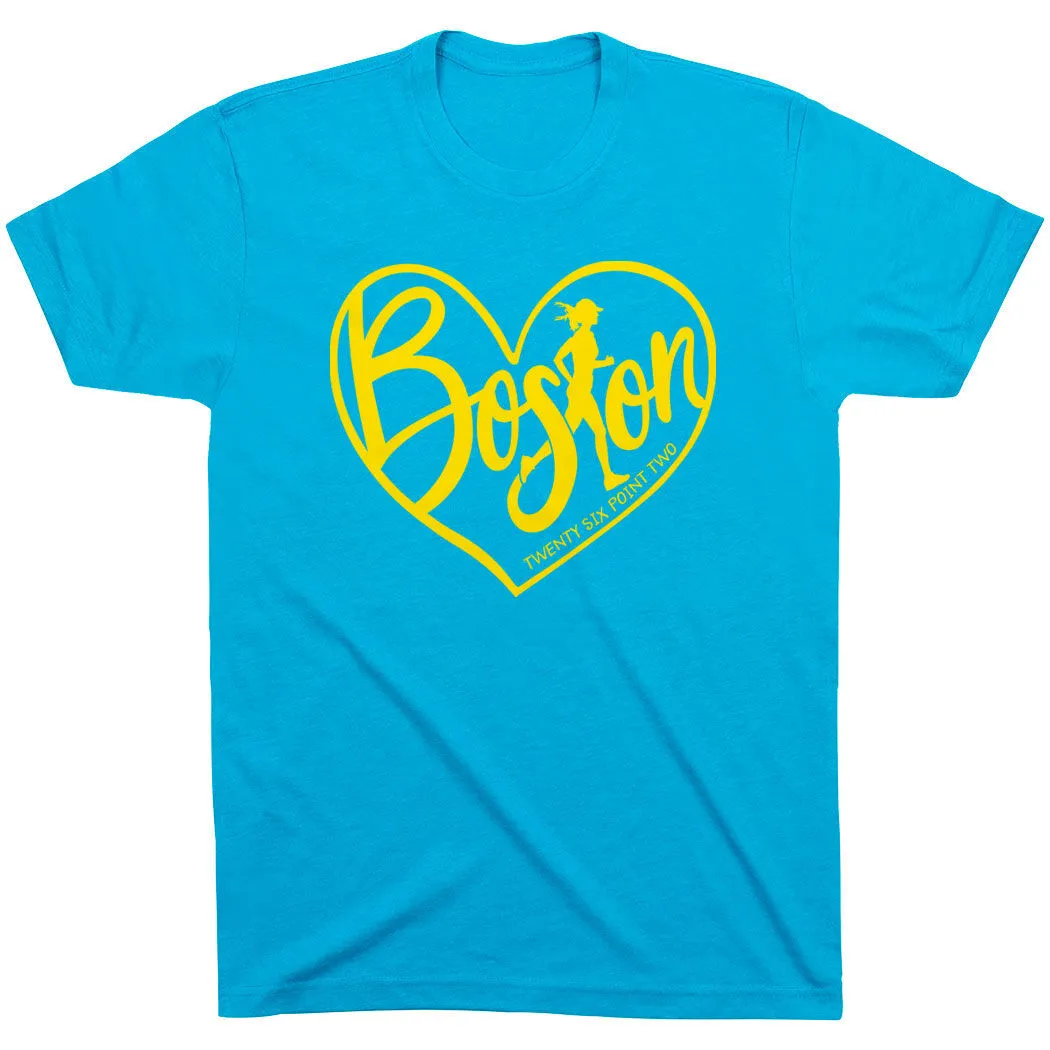 Running Short Sleeve T-Shirt - Love The Run Boston 26.2 16 Running Short Sleeve T-Shirt - Love The Run Boston 26.2 - Image 14