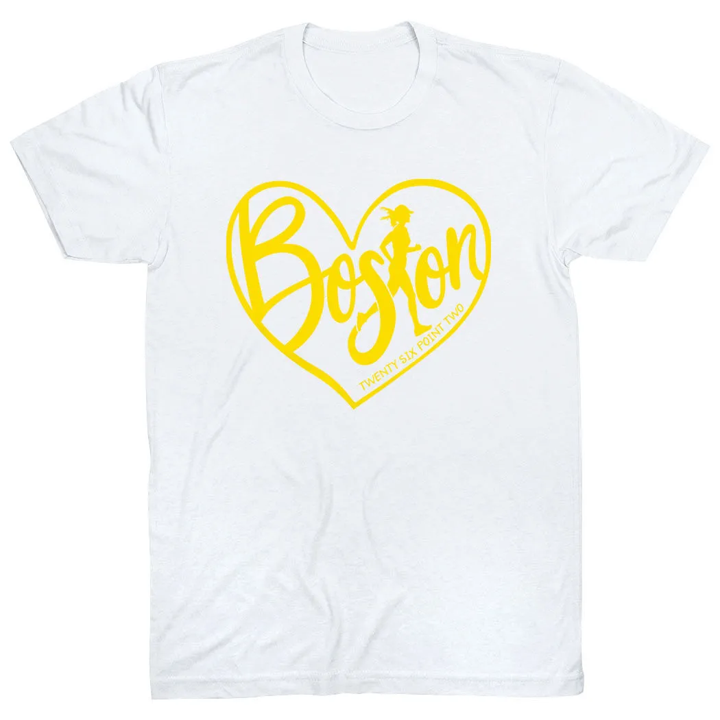 Running Short Sleeve T-Shirt - Love The Run Boston 26.2 17 Running Short Sleeve T-Shirt - Love The Run Boston 26.2 - Image 15