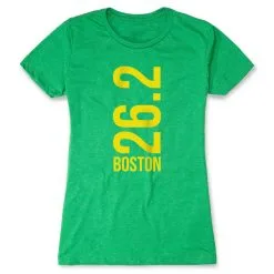 Women's Everyday Runners Tee - Boston 26.2 Vertical -goneforarun Sales 2023 tr 40668 GREEN