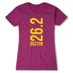 Women's Everyday Runners Tee - Boston 26.2 Vertical -goneforarun Sales 2023 tr 40668 LUSHBERRY