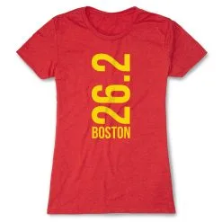 Women's Everyday Runners Tee - Boston 26.2 Vertical -goneforarun Sales 2023 tr 40668 RED