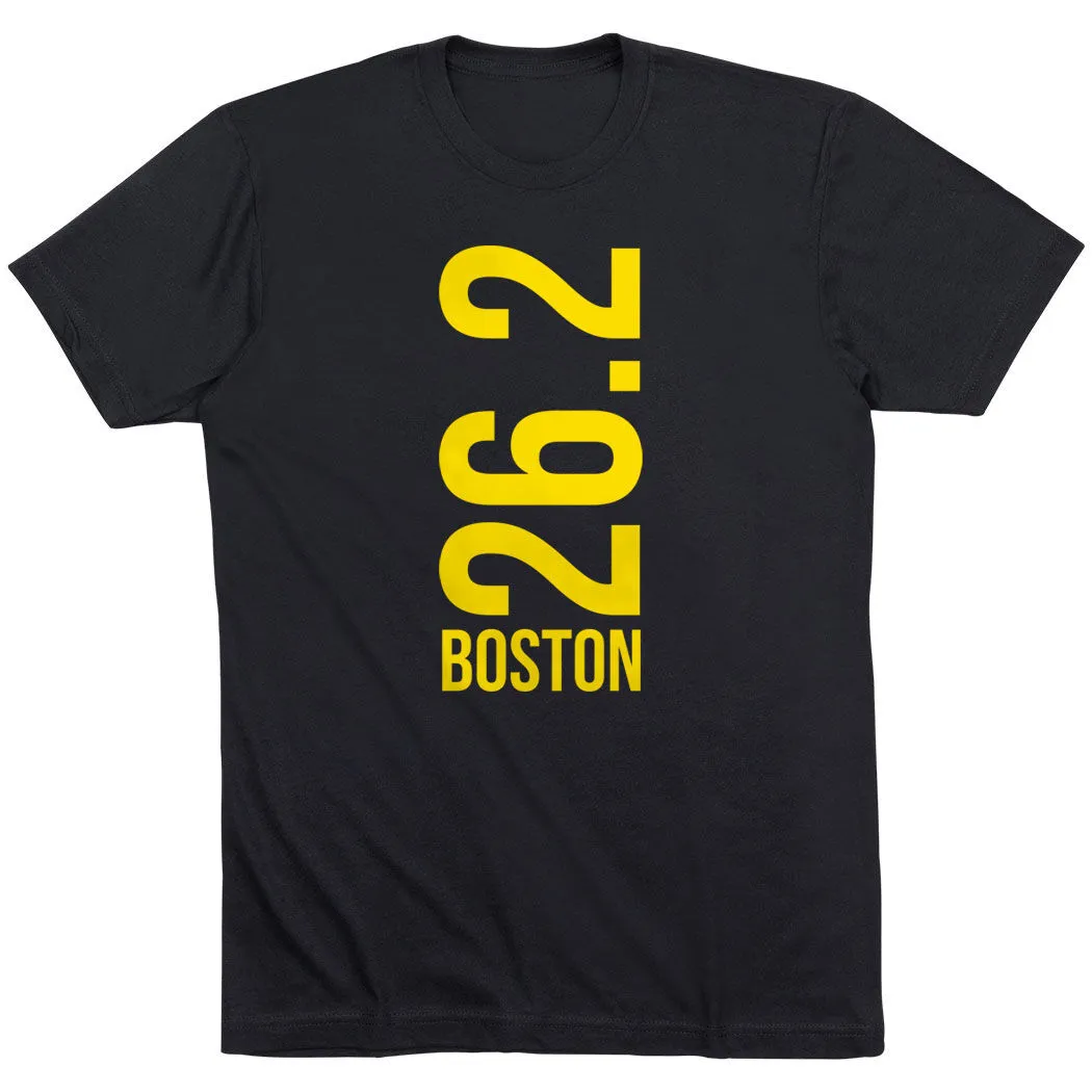 Running Short Sleeve T-Shirt - Boston 26.2 Vertical 7 Running Short Sleeve T-Shirt - Boston 26.2 Vertical - Image 5