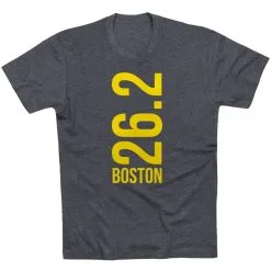 Running Short Sleeve T-Shirt - Boston 26.2 Vertical 23 Running Short Sleeve T-Shirt - Boston 26.2 Vertical -goneforarun Sales 2023 tr 40669 CHARCOAL FLAT