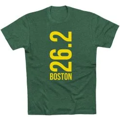 Running Short Sleeve T-Shirt - Boston 26.2 Vertical 24 Running Short Sleeve T-Shirt - Boston 26.2 Vertical -goneforarun Sales 2023 tr 40669 FORESTGREEN FLAT