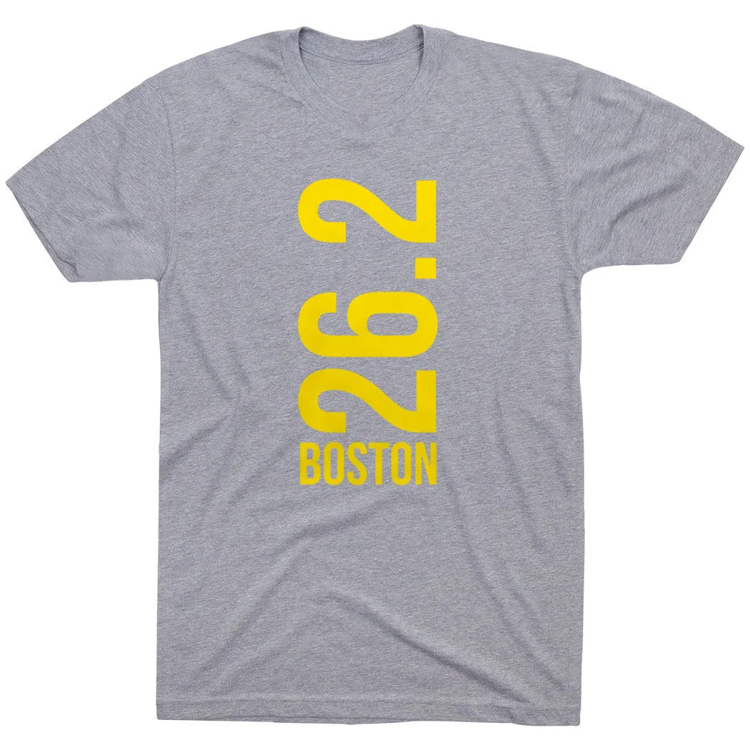Running Short Sleeve T-Shirt - Boston 26.2 Vertical 10 Running Short Sleeve T-Shirt - Boston 26.2 Vertical - Image 8