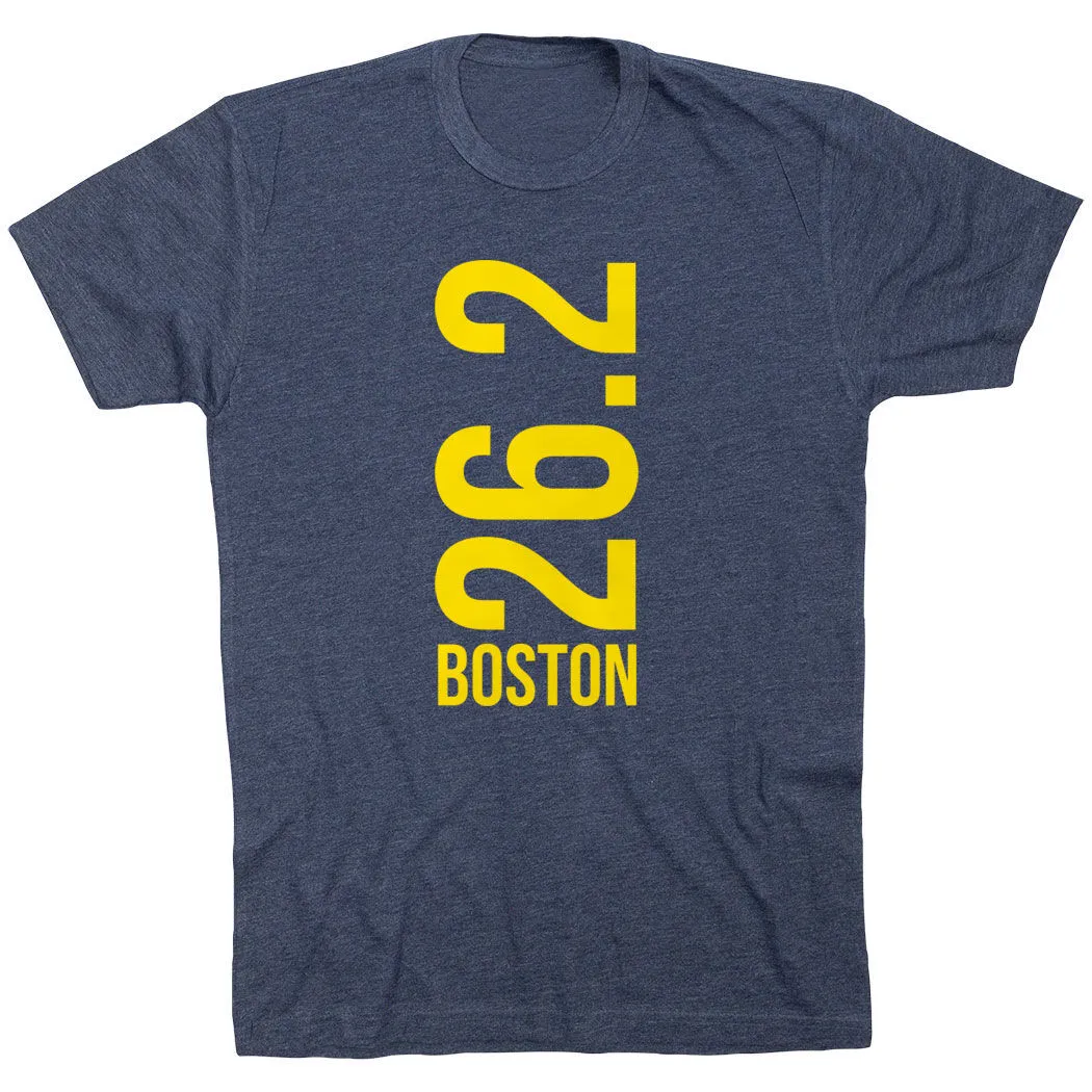Running Short Sleeve T-Shirt - Boston 26.2 Vertical 14 Running Short Sleeve T-Shirt - Boston 26.2 Vertical - Image 12