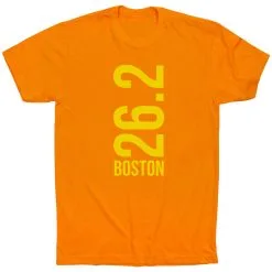 Running Short Sleeve T-Shirt - Boston 26.2 Vertical 30 Running Short Sleeve T-Shirt - Boston 26.2 Vertical -goneforarun Sales 2023 tr 40669 ORANGE FLAT