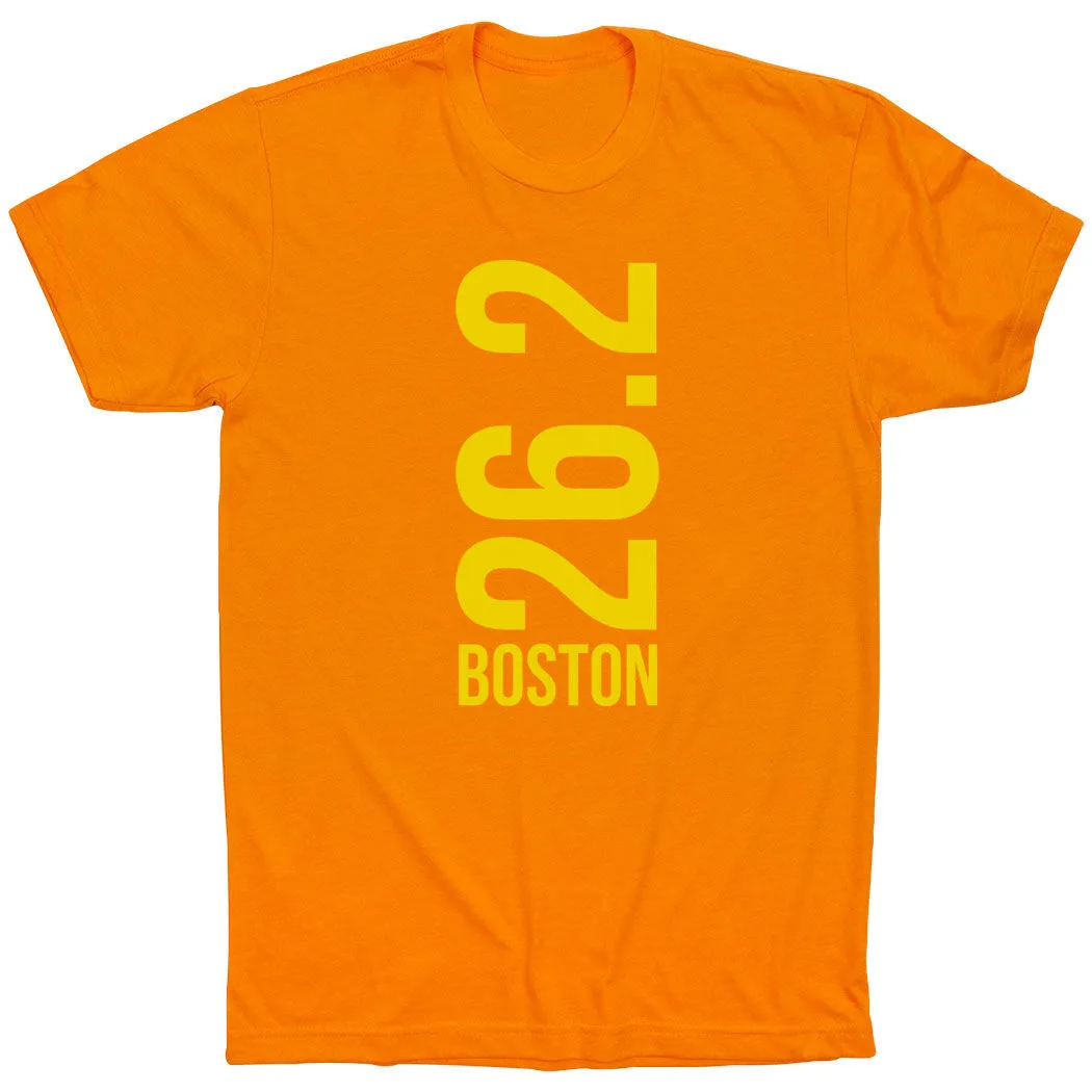 Running Short Sleeve T-Shirt - Boston 26.2 Vertical 15 Running Short Sleeve T-Shirt - Boston 26.2 Vertical - Image 13