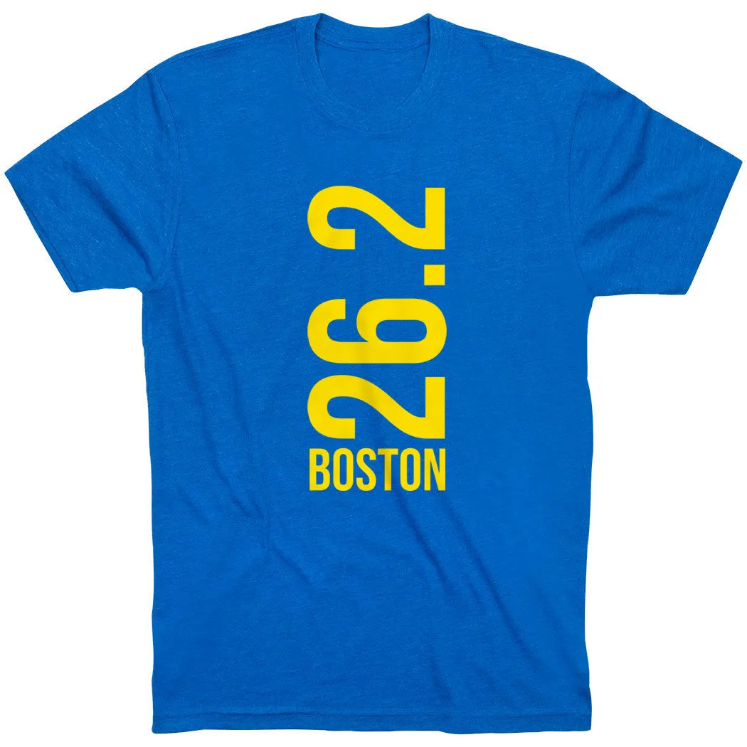 Running Short Sleeve T-Shirt - Boston 26.2 Vertical 3 Running Short Sleeve T-Shirt - Boston 26.2 Vertical