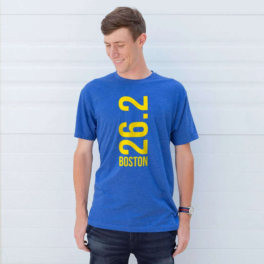 Running Short Sleeve T-Shirt - Boston 26.2 Vertical 4 Running Short Sleeve T-Shirt - Boston 26.2 Vertical - Image 2