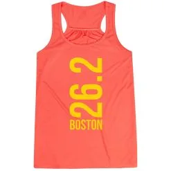 Flowy Racerback Tank Top - Boston 26.2 Vertical 19 Flowy Racerback Tank Top - Boston 26.2 Vertical -goneforarun Sales 2023 tr 40671 CORAL MAIN