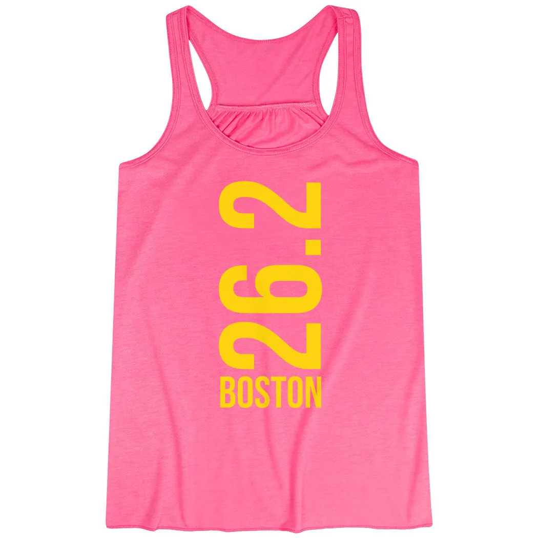 Flowy Racerback Tank Top - Boston 26.2 Vertical 11 Flowy Racerback Tank Top - Boston 26.2 Vertical - Image 9