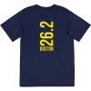 Men's Running Short Sleeve Tech Tee - Boston 26.2 Vertical 2 Men's Running Short Sleeve Tech Tee - Boston 26.2 Vertical -goneforarun Sales 2023 tr 40678 NAVY FLAT