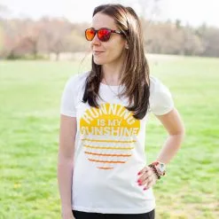 Women's Everyday Runners Tee - Running Is My Sunshine -goneforarun Sales 2023 tr 40747 WHITE LIFESTYLE
