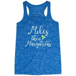 Flowy Racerback Tank Top - Miles Then Margaritas -goneforarun Sales 2023 tr 40752 BLUE MAIN