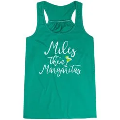 Flowy Racerback Tank Top - Miles Then Margaritas -goneforarun Sales 2023 tr 40752 GREEN MAIN