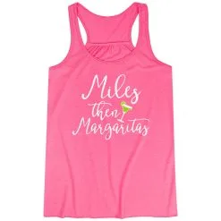 Flowy Racerback Tank Top - Miles Then Margaritas -goneforarun Sales 2023 tr 40752 PINK MAIN