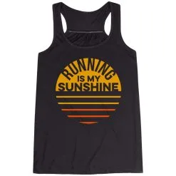 Flowy Racerback Tank Top - Running Is My Sunshine -goneforarun Sales 2023 tr 40753 BLACK MAIN