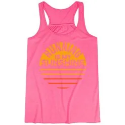 Flowy Racerback Tank Top - Running Is My Sunshine -goneforarun Sales 2023 tr 40753 PINK MAIN