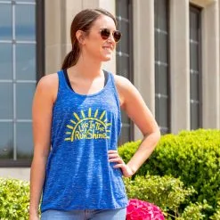 Flowy Racerback Tank Top - Live In The RunShine -goneforarun Sales 2023 tr 40797 BLUE LIFESTYLE1