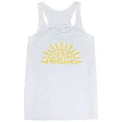 Flowy Racerback Tank Top - Live In The RunShine -goneforarun Sales 2023 tr 40797 WHITE MAIN