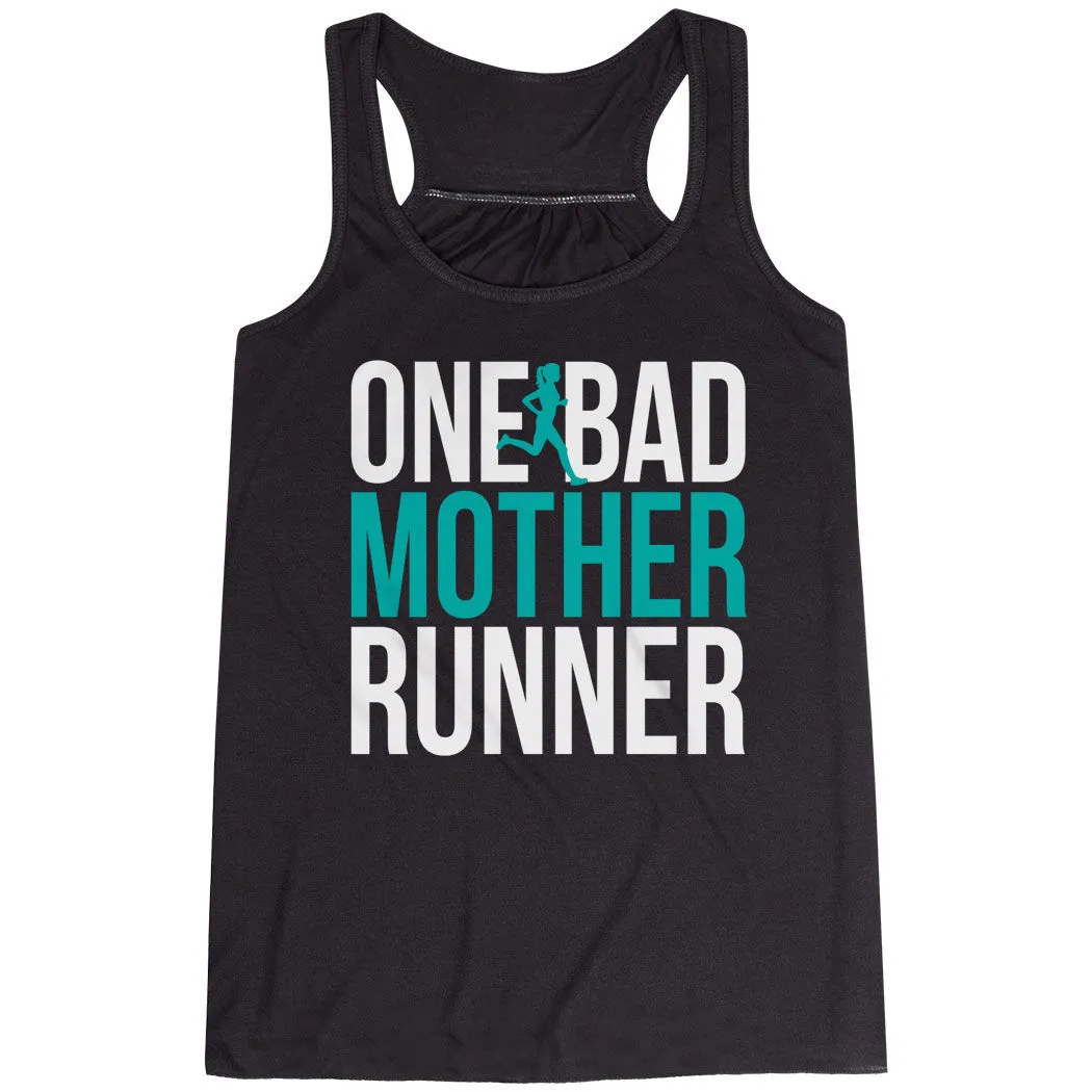 Flowy Racerback Tank Top - One Bad Mother Runner (Bold) 8 Flowy Racerback Tank Top - One Bad Mother Runner (Bold) - Image 6