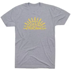 Running Short Sleeve T-Shirt - Live In The RunShine -goneforarun Sales 2023 tr 40808 GRAY FLAT