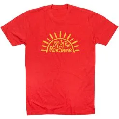 Running Short Sleeve T-Shirt - Live In The RunShine -goneforarun Sales 2023 tr 40808 RED FLAT
