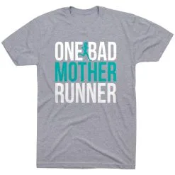 Running Short Sleeve T-Shirt - One Bad Mother Runner (Bold) 19 Running Short Sleeve T-Shirt - One Bad Mother Runner (Bold) -goneforarun Sales 2023 tr 40809 GRAY FLAT
