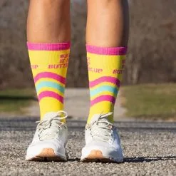 Socrates® Mid-Calf Socks - Suck It Up Buttercup -goneforarun Sales 2023 tr 40875 LIFESTYLE FRONT