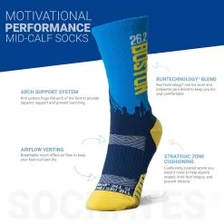 Socrates® Mid-Calf Socks - Boston 26.2 9 Socrates® Mid-Calf Socks - Boston 26.2 -goneforarun Sales 2023 tr 40880 DETAILS