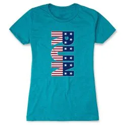 Women's Everyday Runners Tee - Patriotic Run -goneforarun Sales 2023 tr 40989 TEAL