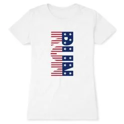 Women's Everyday Runners Tee - Patriotic Run -goneforarun Sales 2023 tr 40989 WHITE